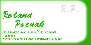 roland psenak business card